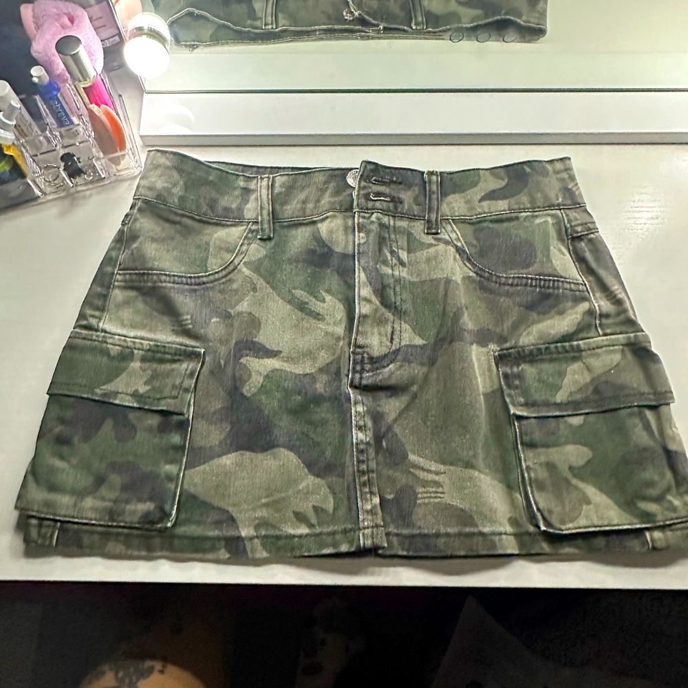 BRAND NEW Camo skirt, Denim skort.